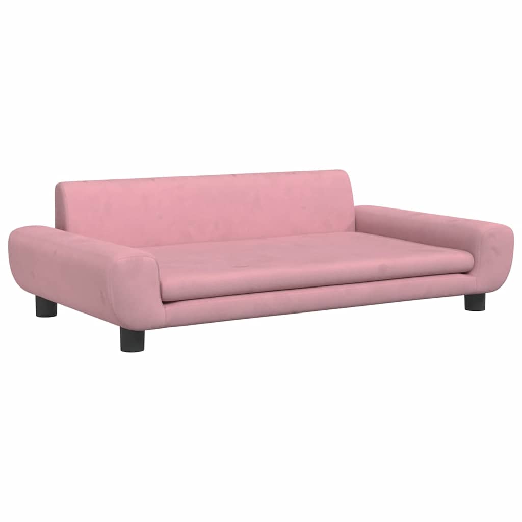 Vidaxl dog basket 100x54x33 cm velvet pink