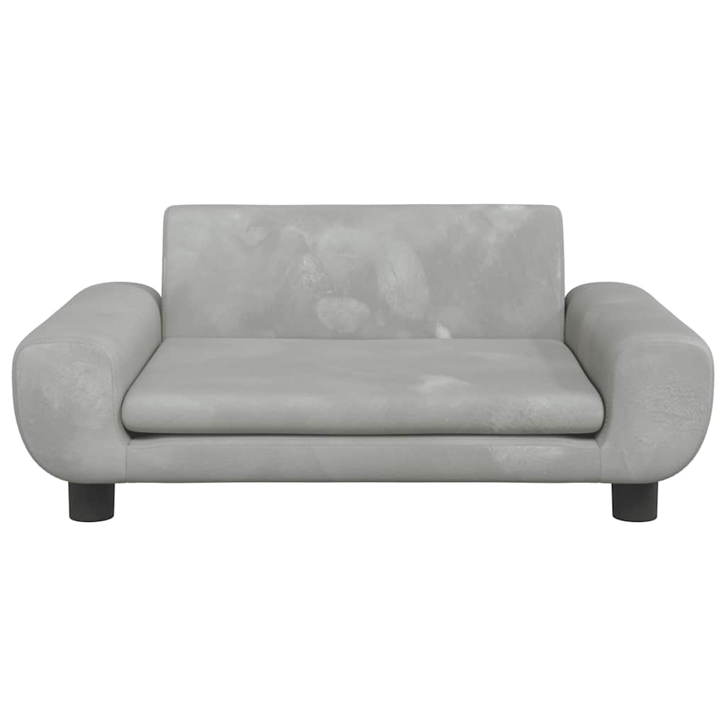 Vidaxl dog basket 70x45x33 cm velvet light gray