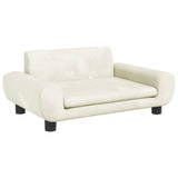 Košara za pse vidaxl 70x45x33 cm Velvet Cream -Red -Sed