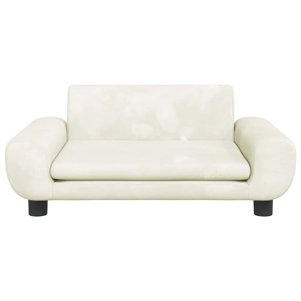 Košara za pse vidaxl 70x45x33 cm Velvet Cream -Red -Sed