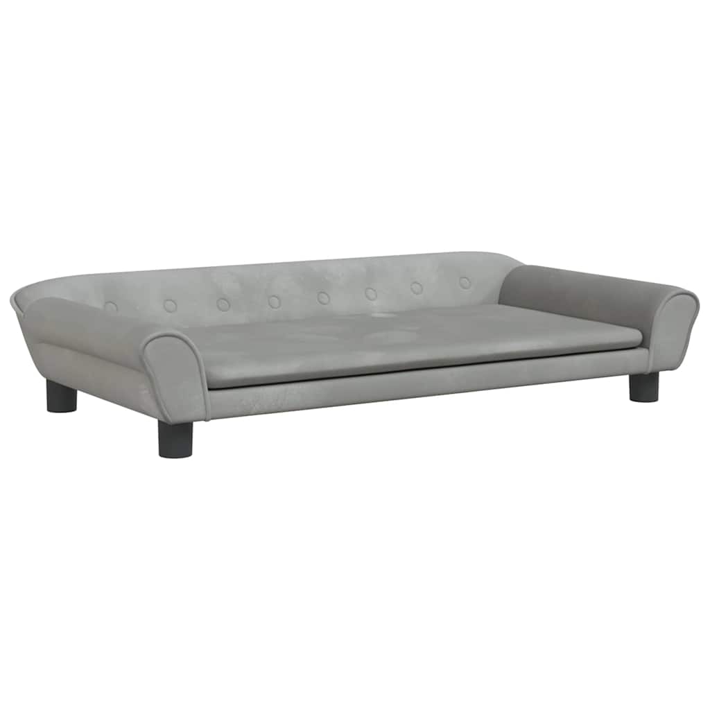 Vidaxl dog basket 100x50x21 cm velvet light gray