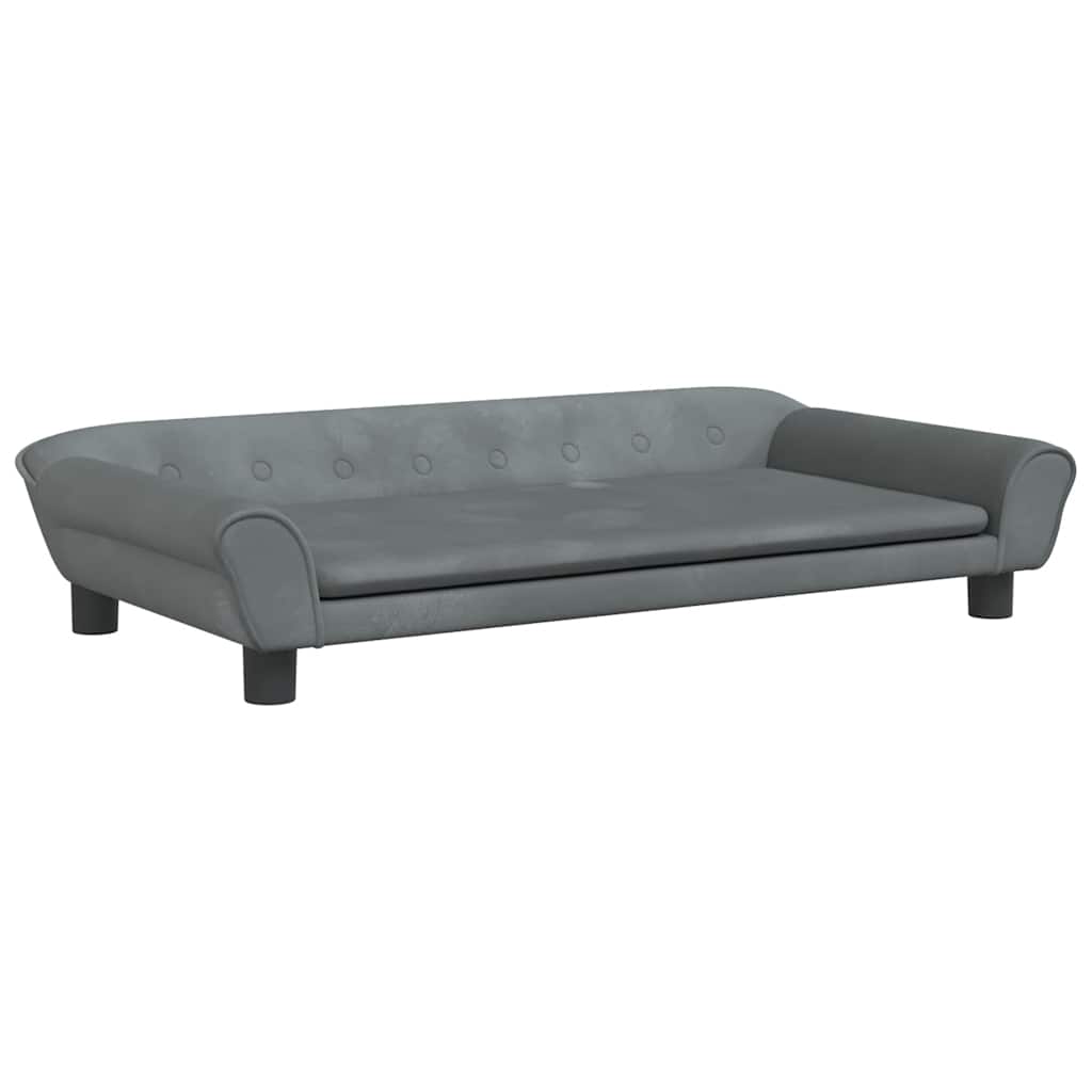 Vidaxl Hond Kuerf 100x50x21 cm Velvett donkel gro