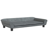 Vidaxl Hond Kuerf 100x50x21 cm Velvett donkel gro