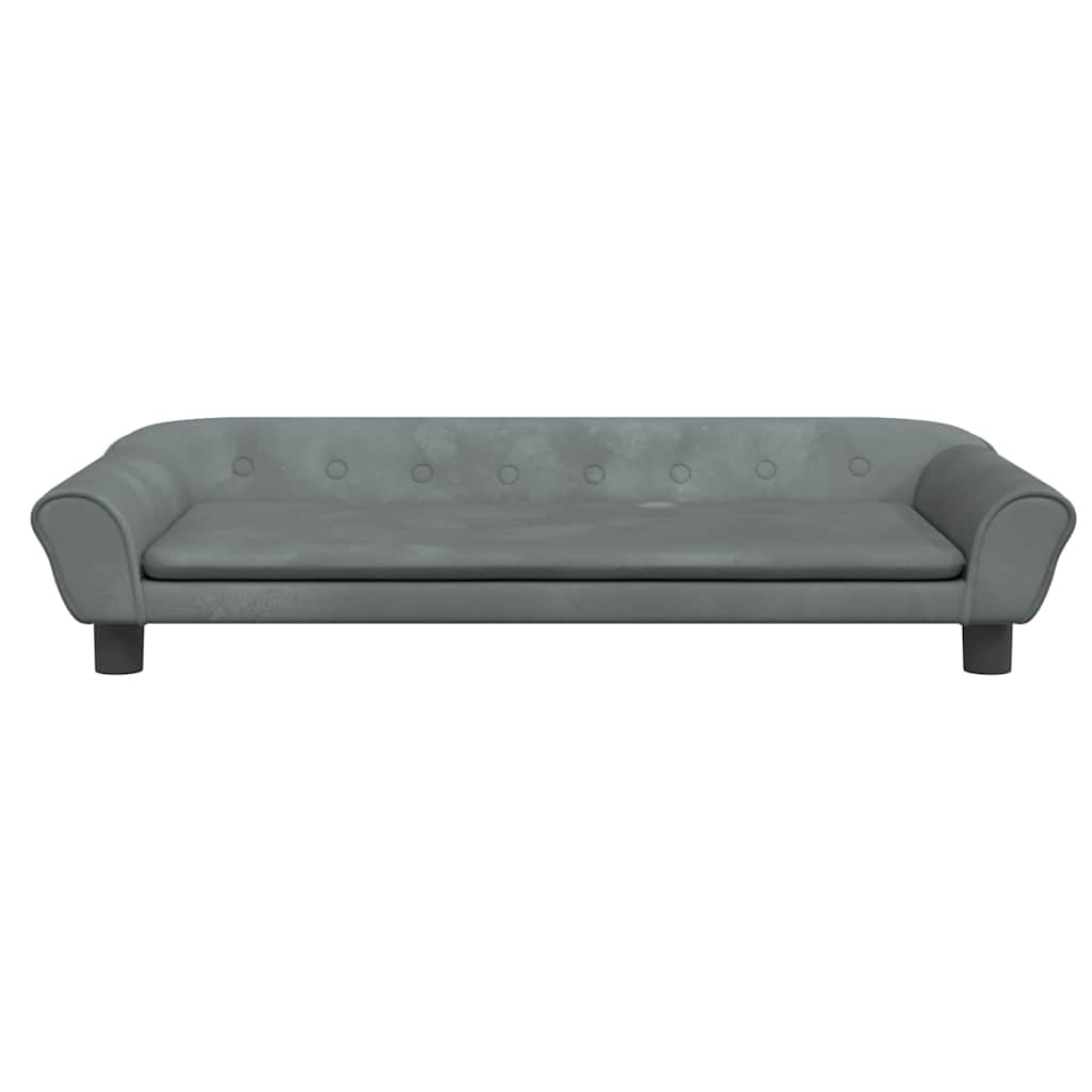 Vidaxl Hond Kuerf 100x50x21 cm Velvett donkel gro