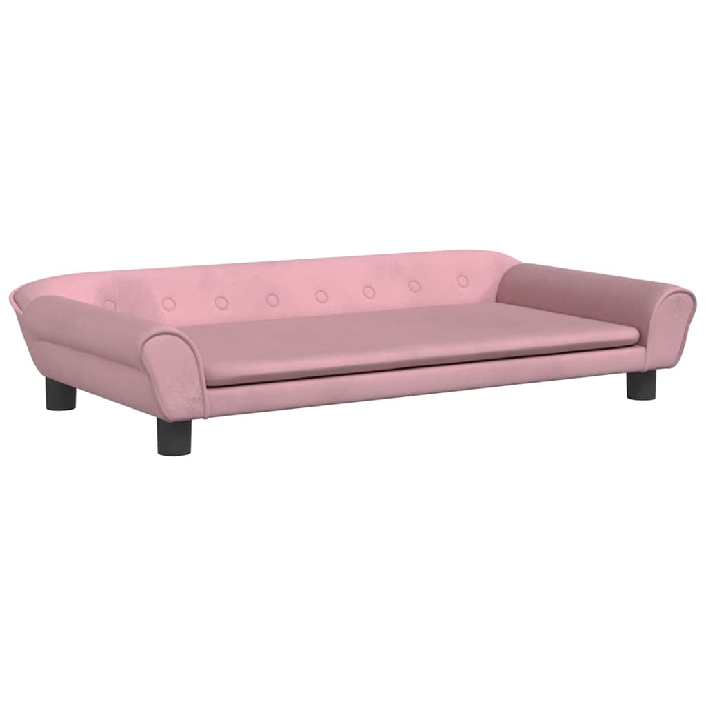 Vidaxl dog basket 100x50x21 cm velvet pink