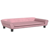Vidaxl dog basket 100x50x21 cm velvet pink