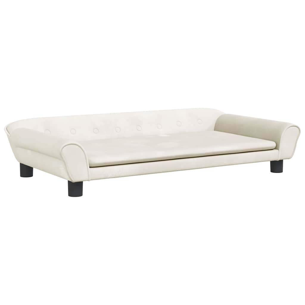 Vidaxl dog basket 100x50x21 cm velvet cream -colored
