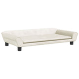 Vidaxl dog basket 100x50x21 cm velvet cream -colored