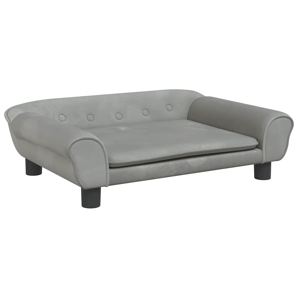 Vidaxl dog basket 70x48x22 cm velvet light gray