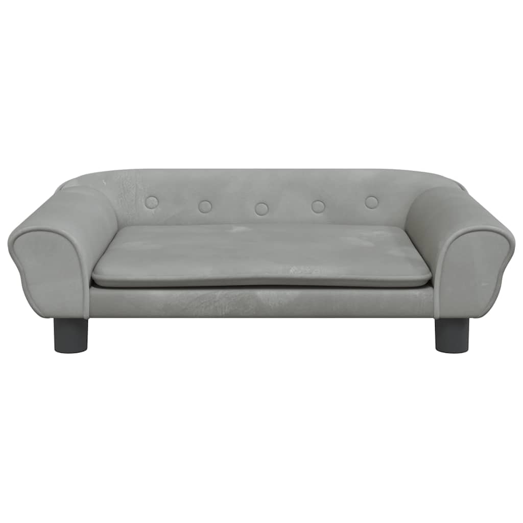 Vidaxl dog basket 70x48x22 cm velvet light gray