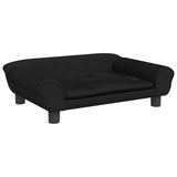 Canasta de perros de Vidaxl 70x48x22 cm terciopelo negro