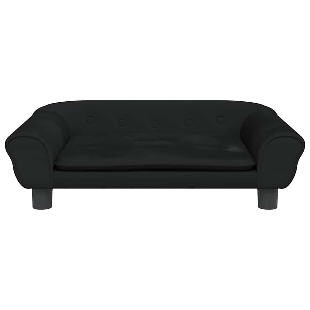 Canasta de perros de Vidaxl 70x48x22 cm terciopelo negro