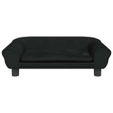 Canasta de perros de Vidaxl 70x48x22 cm terciopelo negro