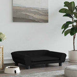 Canasta de perros de Vidaxl 70x48x22 cm terciopelo negro