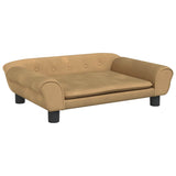Vidaxl dog basket 70x48x22 cm velvet brown