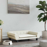Vidaxl hundkorg 70x48x22 cm sammetkräm färgad