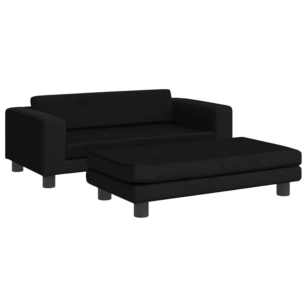 Canasta de perros de Vidaxl con extensión 100x50x30 cm de terciopelo negro