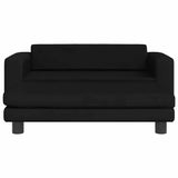 Canasta de perros de Vidaxl con extensión 100x50x30 cm de terciopelo negro
