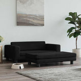 Canasta de perros de Vidaxl con extensión 100x50x30 cm de terciopelo negro