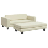Vidaxl Dog Ceste con estensione 100x50x30 cm Crema in pelle artificiale
