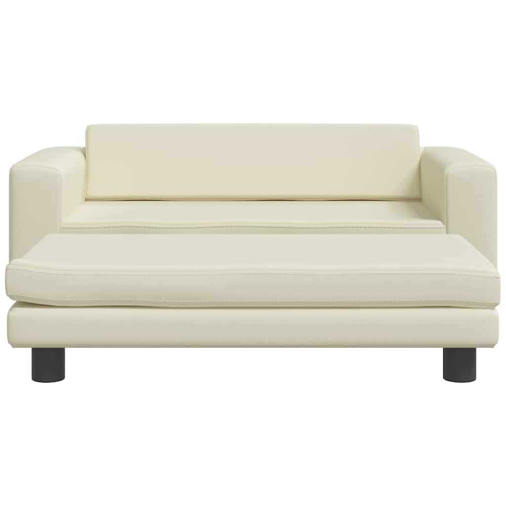 Vidaxl Dog Ceste con estensione 100x50x30 cm Crema in pelle artificiale