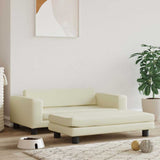 Vidaxl Dog Ceste con estensione 100x50x30 cm Crema in pelle artificiale