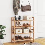Vidaxl Shoe Racks 2 PCS 69x27x41 cm Solid valnødstræ