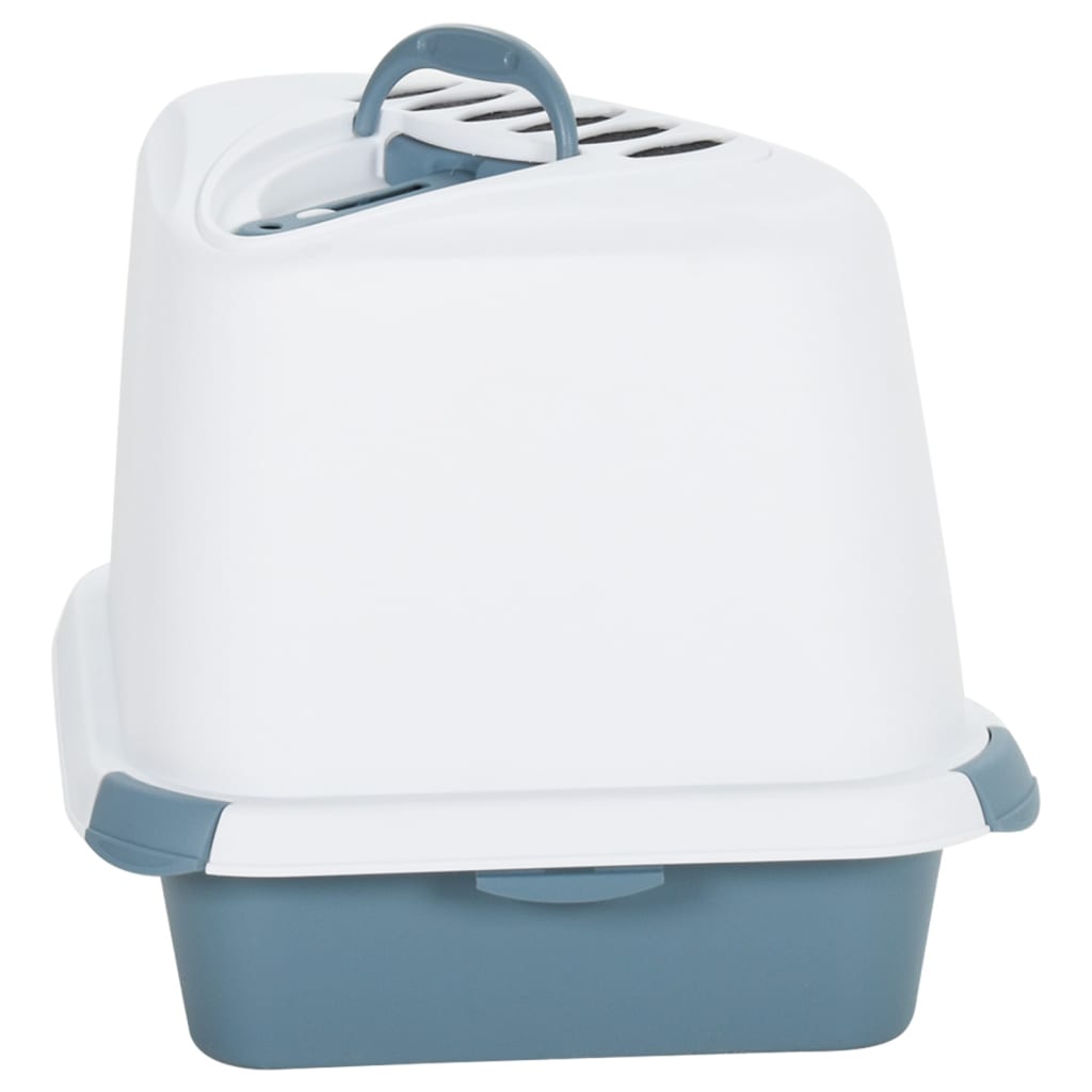 Vidaxl litter box 56x40x40 cm Polypropene white and blue
