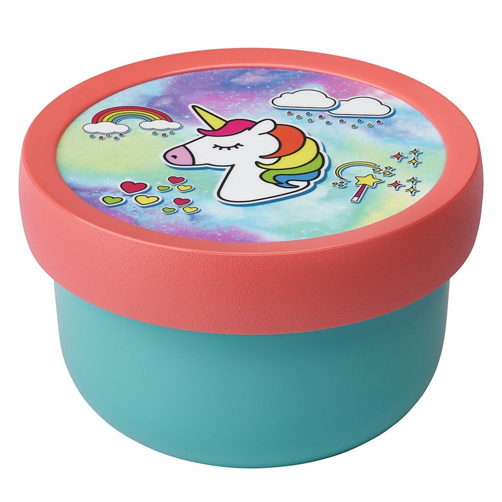 Mepal Campus Fruitbox Unicorn 300 ml Green rosa