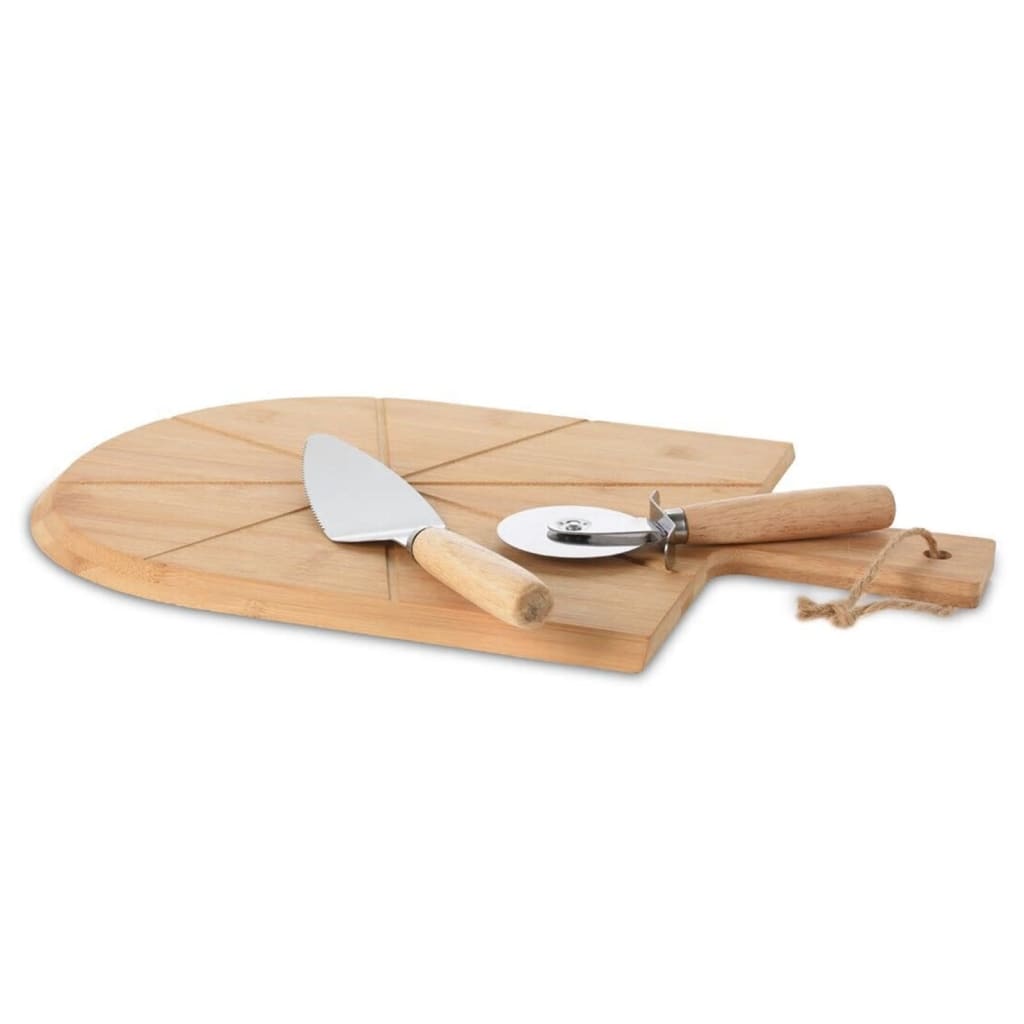 Exzellent Hausware 3-Deel Pizzasnijs Set 43x30 cm Bambus