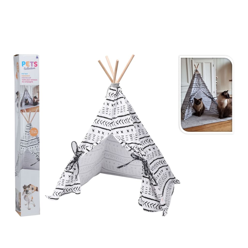 Coleção de animais de estimação Dierent Tent Tipi 56x56x74 cm Canvas