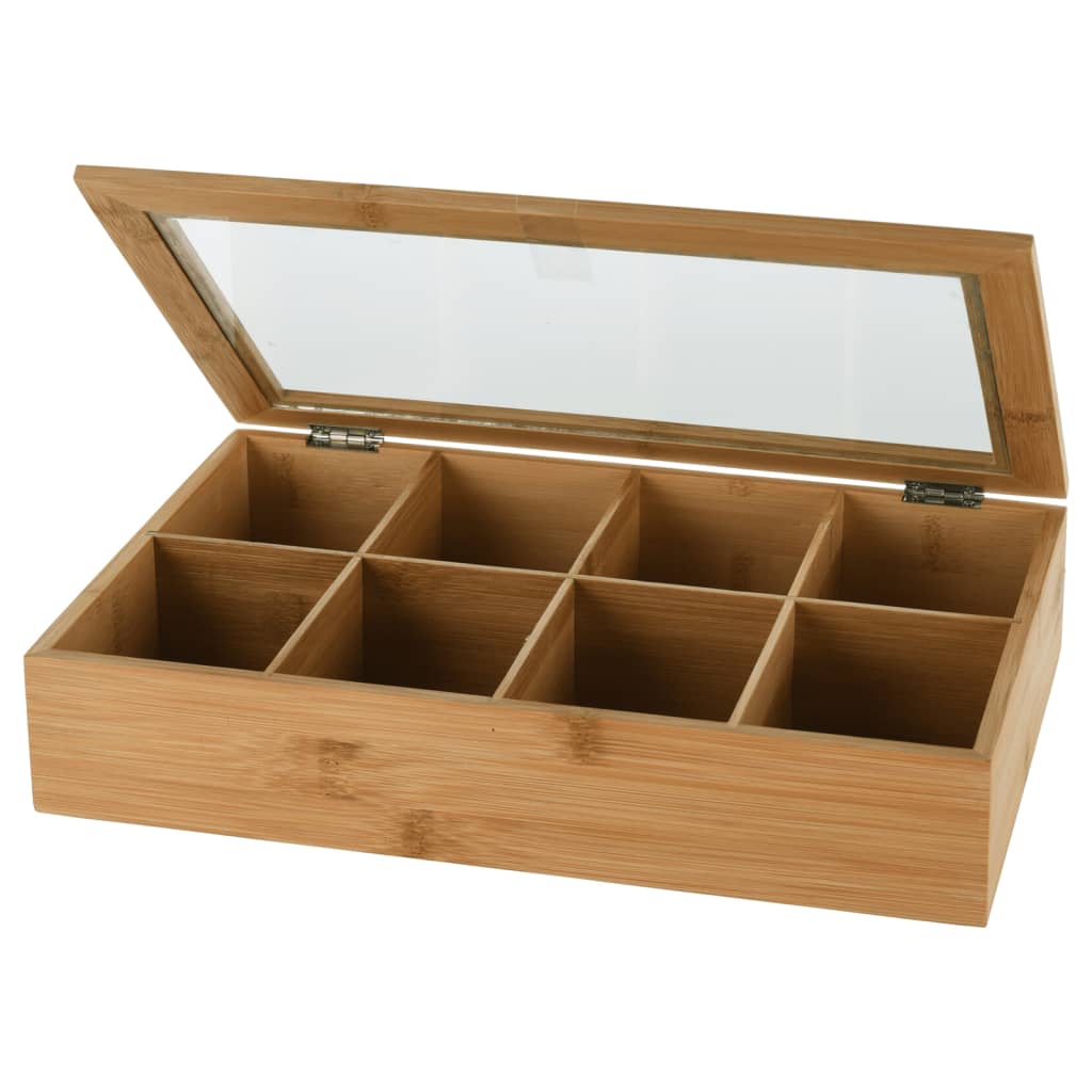 Excelente caja de té Housware Housware con 8 compartimentos de bambú