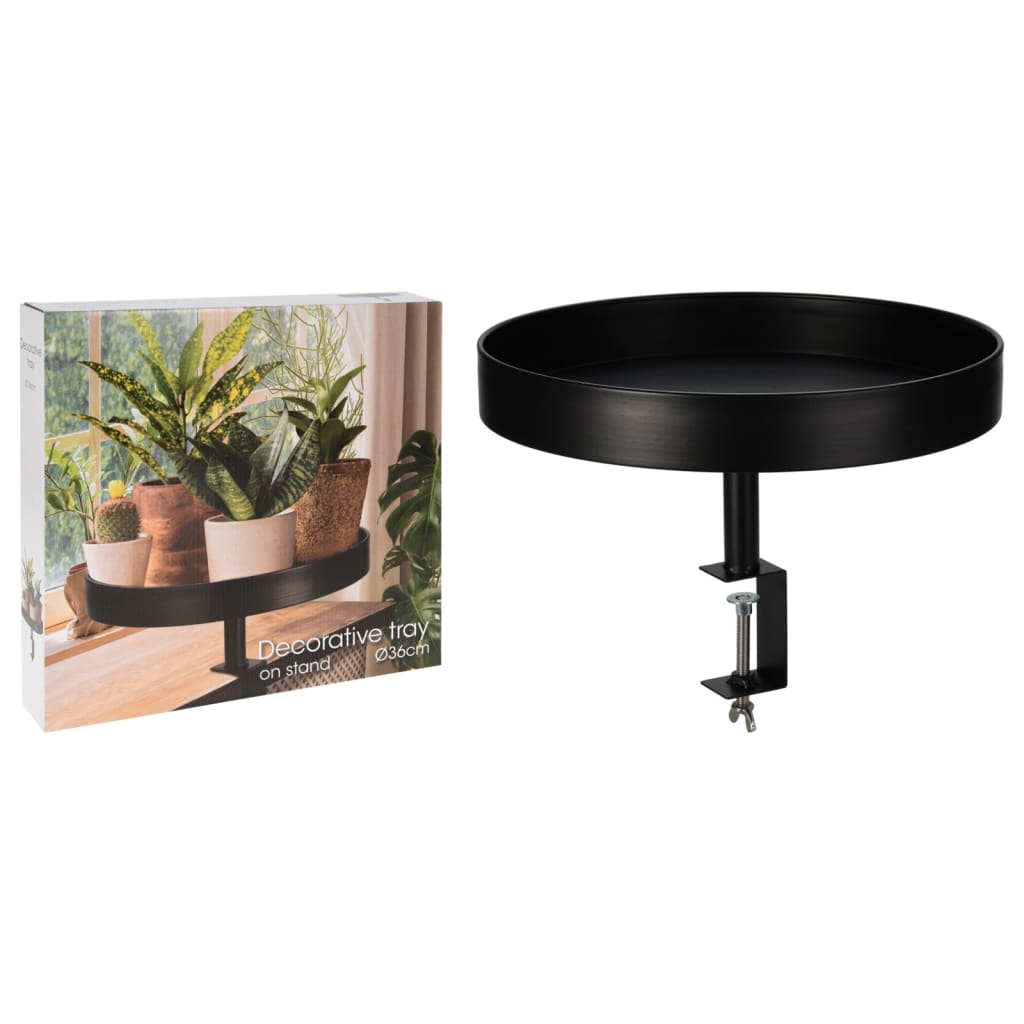 H s Collection tray with clamp decorative 36x26 cm black