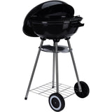 Overige merken kogelgrill houtskoolbarbecue op wielen 46 cm zwart