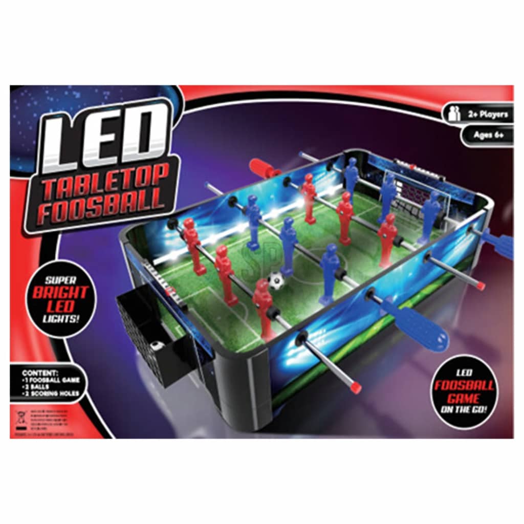Tender legetøj mørt legetøj fodboldbord med LED -belysning 48,5x30x8,5 cm