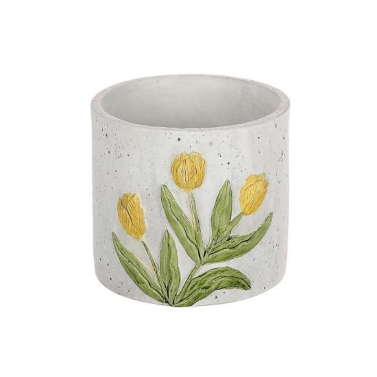 Hbx naturlig levende urtepotte tulipan gul ø12,5xh11,3cm