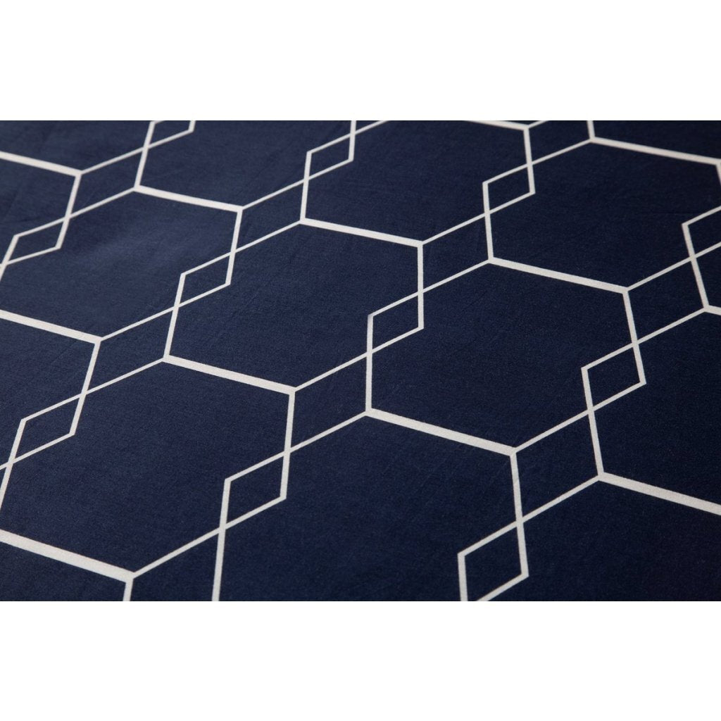 Ten Cate Cotton single duvet cover 140x200 220 cm graphic dark blue