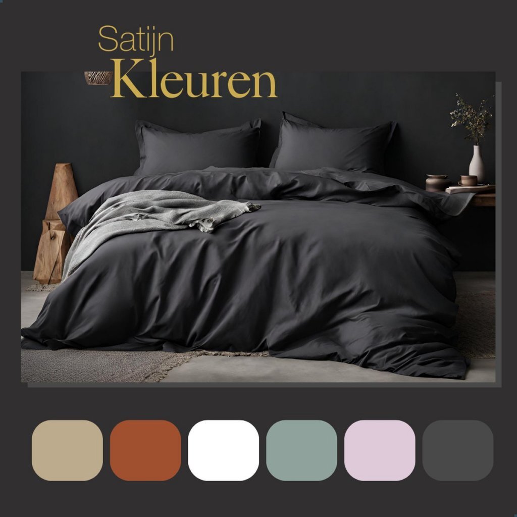 Ten Cate Cotton Satin Lits-Jumeaux Duvet cover 240x200 220 cm Anthracite