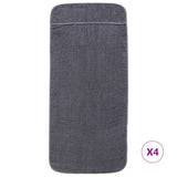 Vidaxl Strand Håndklær 4 stk 400 g m² 60x135 cm stoff Antracitt -farget