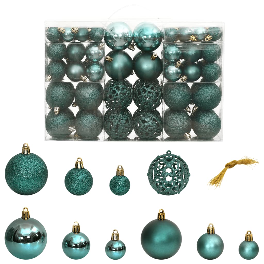 VidaXL Christmas baubles 100 pcs 3 4 6 cm green