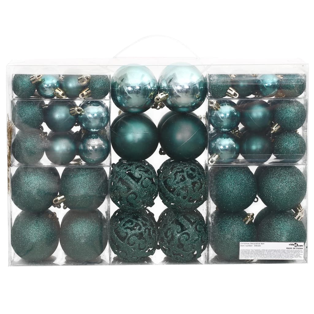 VidaXL Christmas baubles 100 pcs 3 4 6 cm green