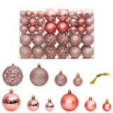 Vidaxl Christmas balls 100 st 3 4 6 cm pink and rosé