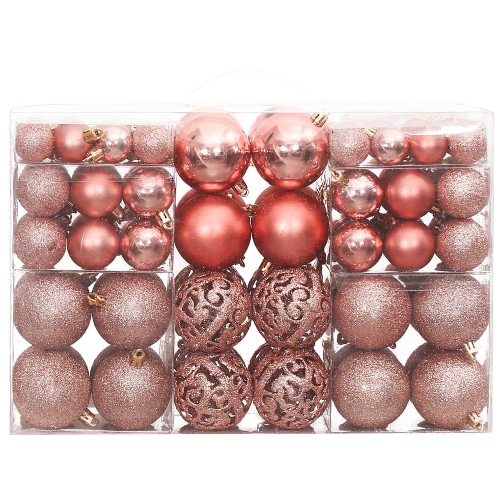 Vidaxl Christmas balls 100 st 3 4 6 cm pink and rosé