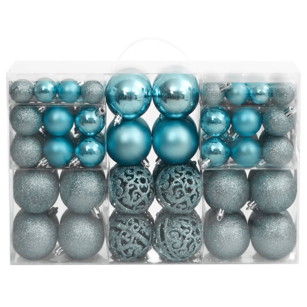 Vidaxl Christmas balls 100 st 3 4 6 cm Turquoise