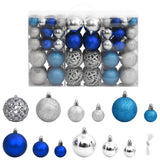 Vidaxl Christmas balls 100 st 3 4 6 cm blue and silver colored