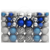 Vidaxl Christmas balls 100 st 3 4 6 cm blue and silver colored