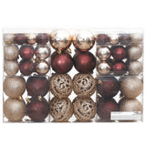 Vidaxl Christmas balls 100 st 3 4 6 cm Champagne and brown