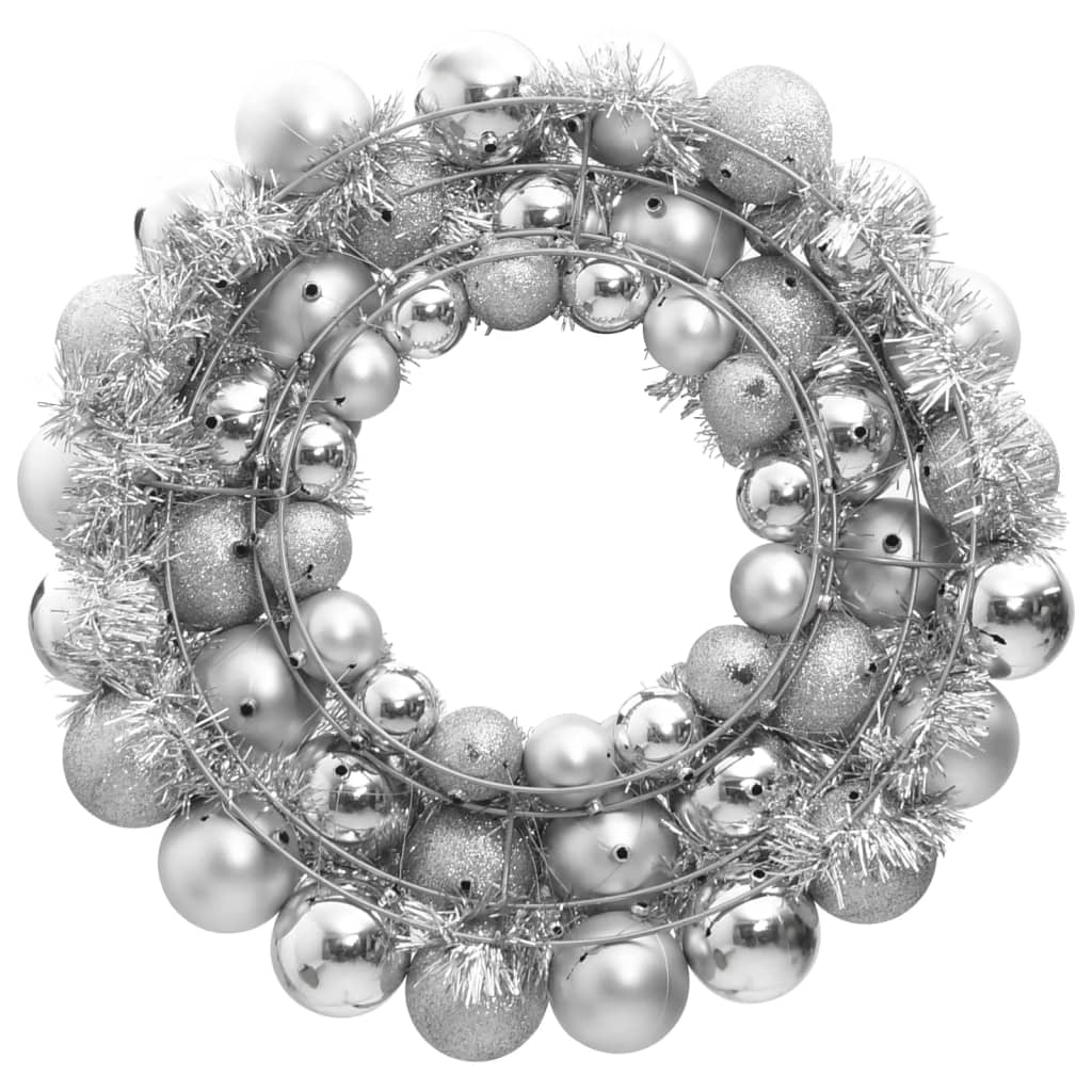 Vidaxl Christmas wreath 45 cm Polystyrene silver colored
