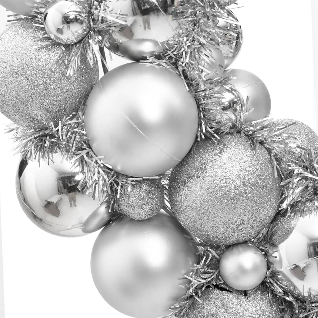 Vidaxl Christmas wreath 45 cm Polystyrene silver colored