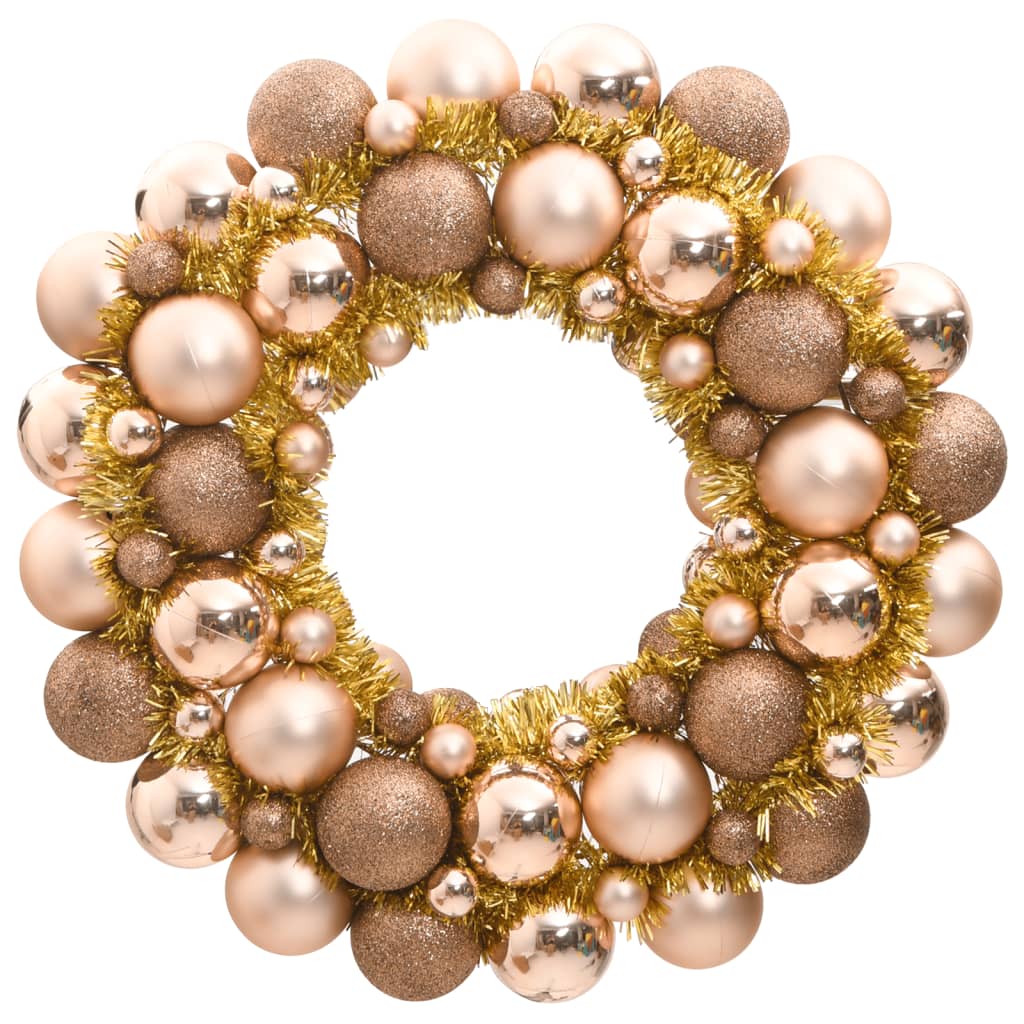 VidaXL Christmas wreath 45 cm polystyrene rose gold